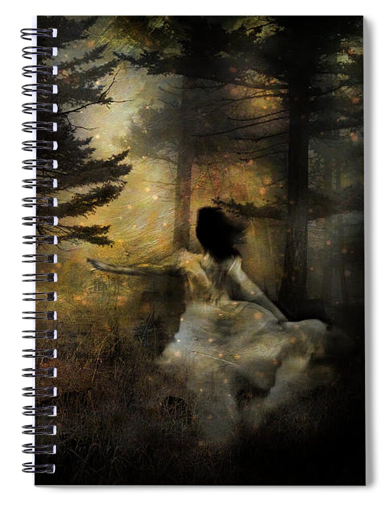 Forest Spiral Notebook featuring the photograph When The Forest Calls by Theresa Tahara