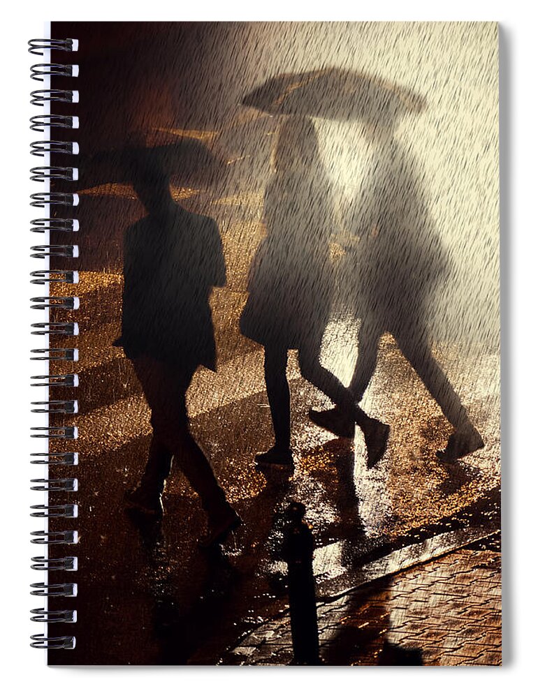 Group Spiral Notebook featuring the photograph When the rain comes by Jaroslaw Blaminsky