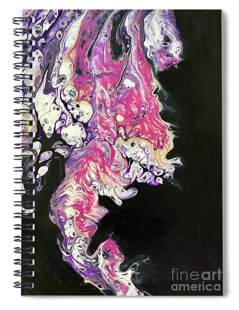 Wine Spiral Notebook featuring the painting Where's My Glass by Sherry Harradence