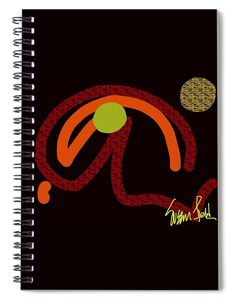 Susanfielderart Spiral Notebook featuring the digital art Whirley Woo by Susan Fielder
