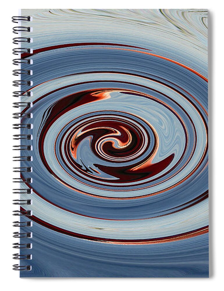 Whirlpool Abstract Spiral Notebook featuring the digital art Whirlpool Abstract by Tom Janca