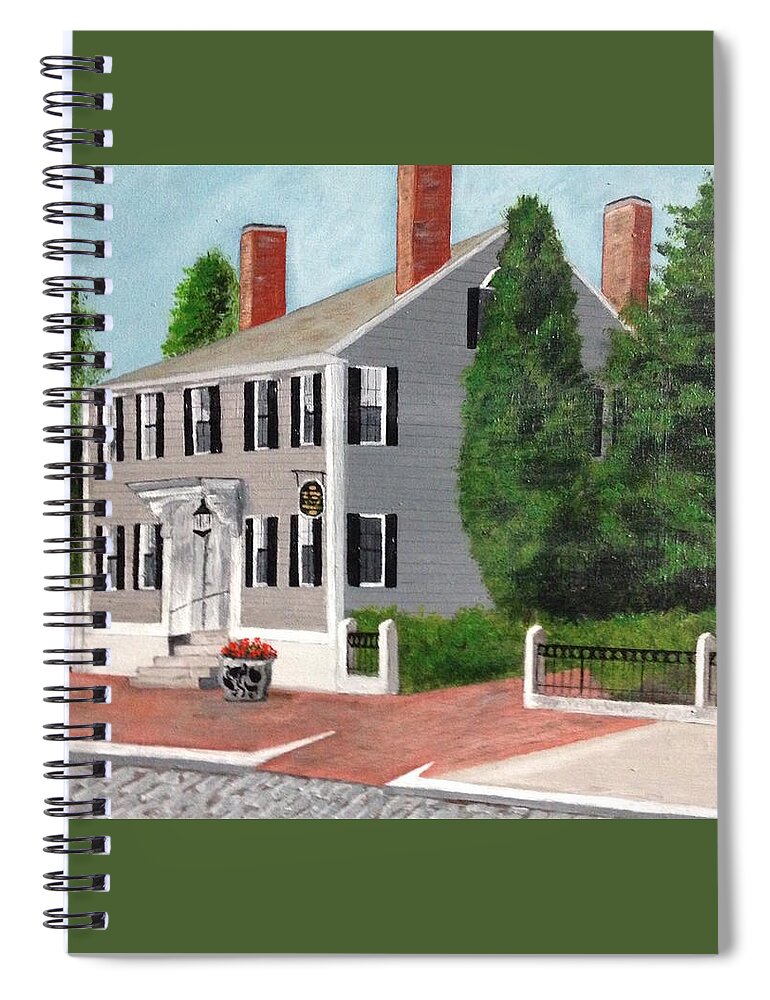 Historic Whistler House Museum Of Art Spiral Notebook featuring the painting Whistler House by Cynthia Morgan