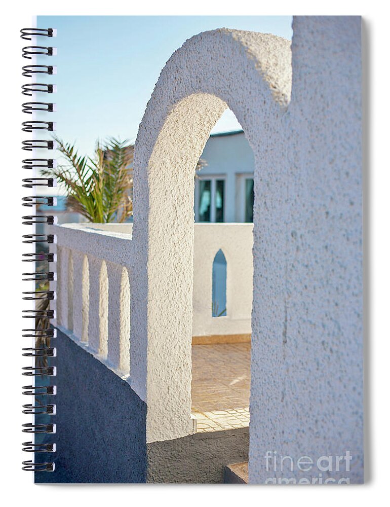 Architecture Spiral Notebook featuring the photograph White Andalusian Village Detail by Heiko Koehrer-Wagner