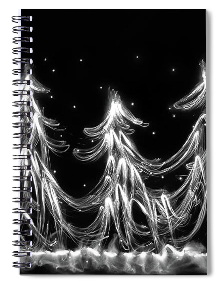 Christmas Card Spiral Notebook featuring the photograph White Christmas by Marnie Patchett
