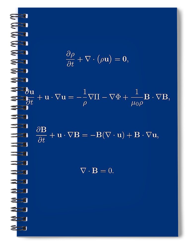 Math Spiral Notebook featuring the photograph White Equation by Jean Noren