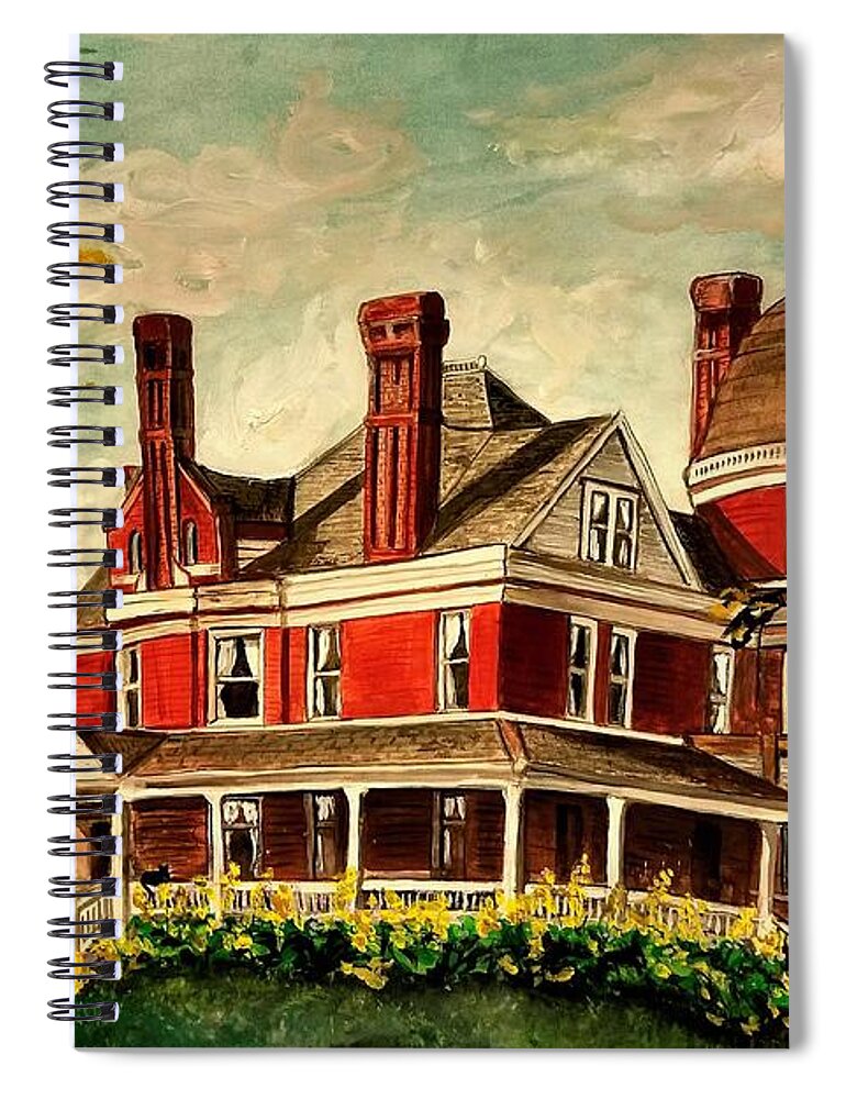 White Hall Spiral Notebook featuring the painting White Hall by Alexandria Weaselwise Busen