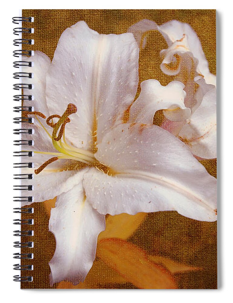 Jenny Rainbow Fine Art Photography Spiral Notebook featuring the photograph White Lilies. Time to be Romantic by Jenny Rainbow
