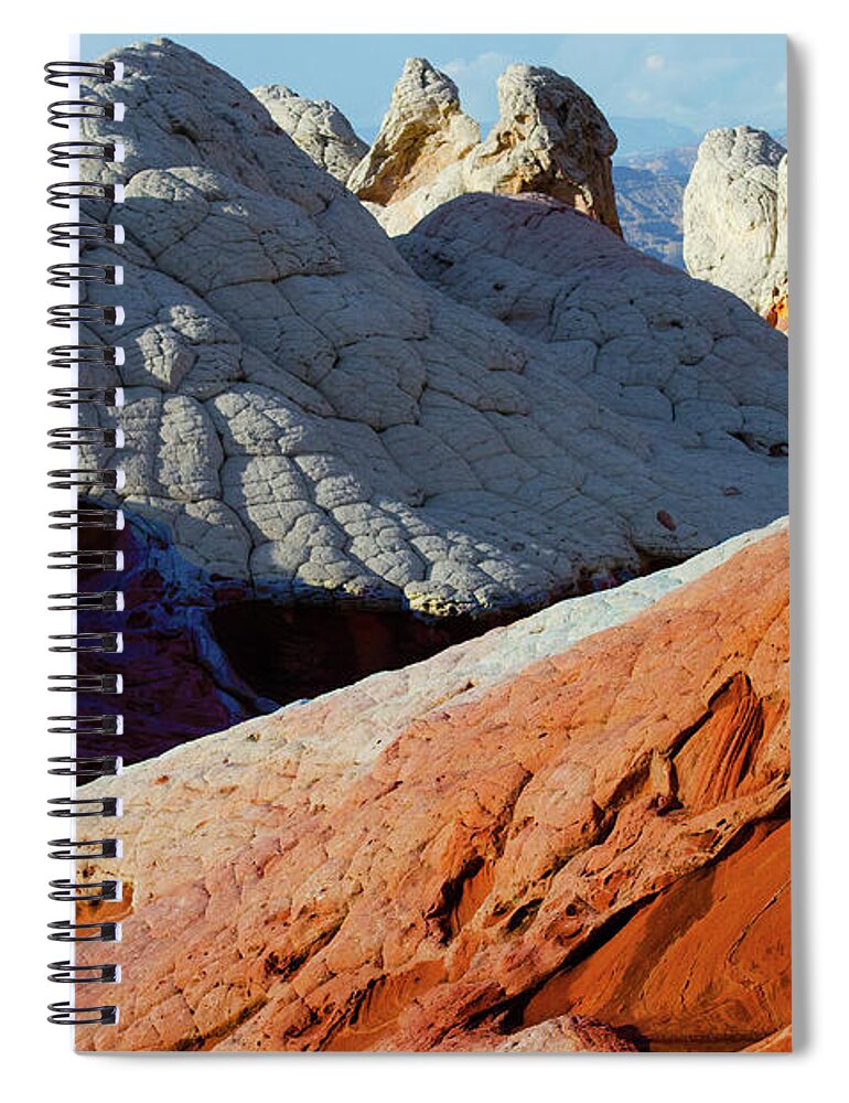 White Pocket Spiral Notebook featuring the photograph White Pocket 34 by Bob Christopher