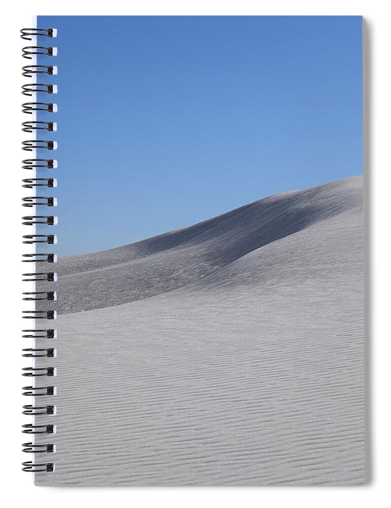New Mexico Spiral Notebook featuring the photograph White Sands 1 by Jeff Hubbard