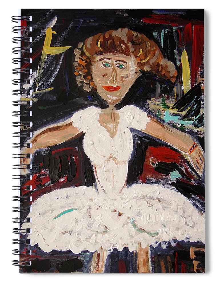 Ballet Spiral Notebook featuring the painting White Tutu by Mary Carol Williams