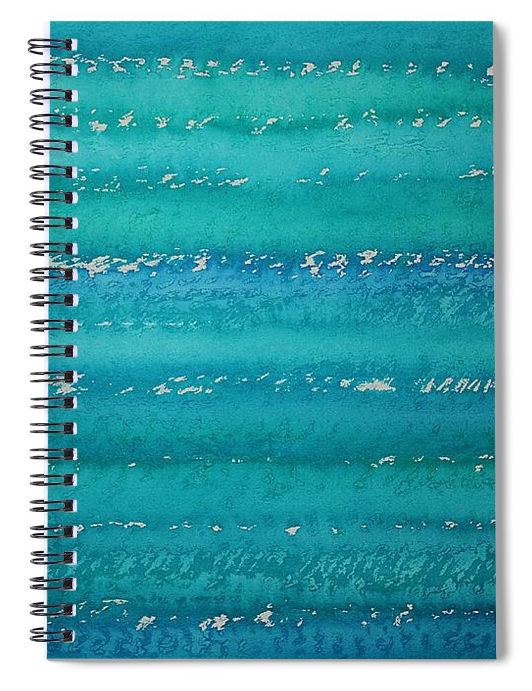 Water Spiral Notebook featuring the painting Whitecaps original painting by Sol Luckman