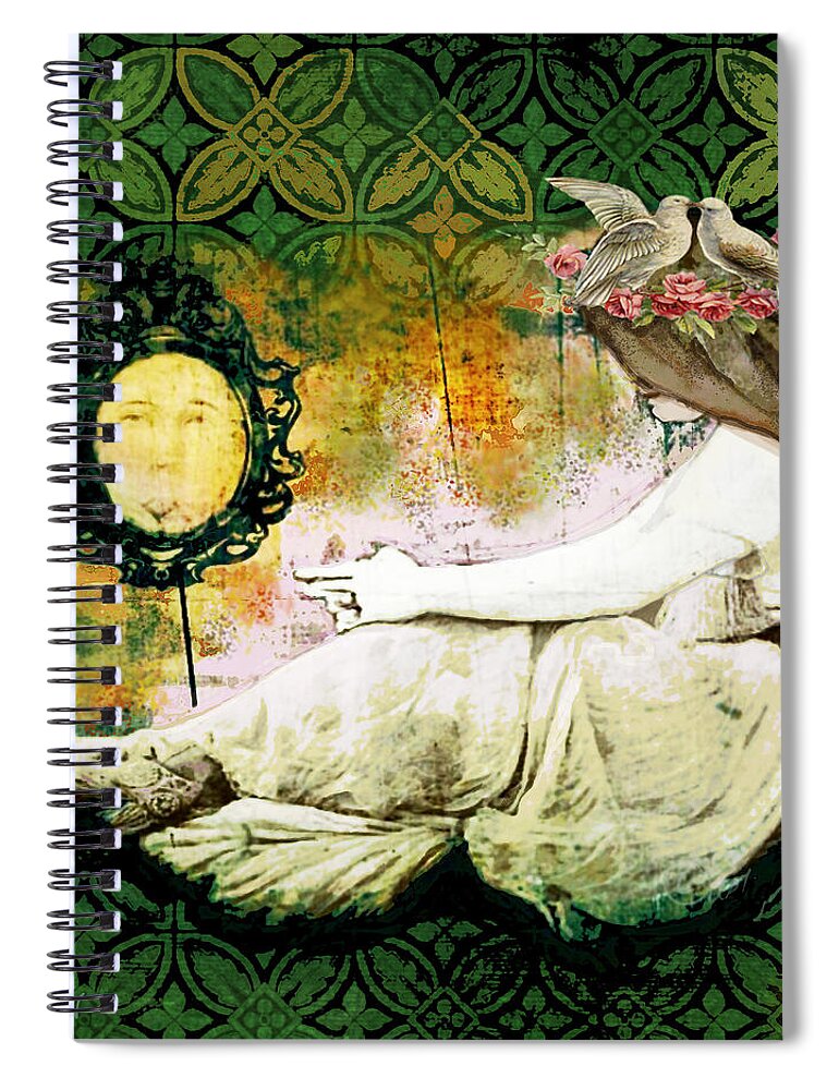 Woman Spiral Notebook featuring the digital art Who is the Fairest by Delight Worthyn