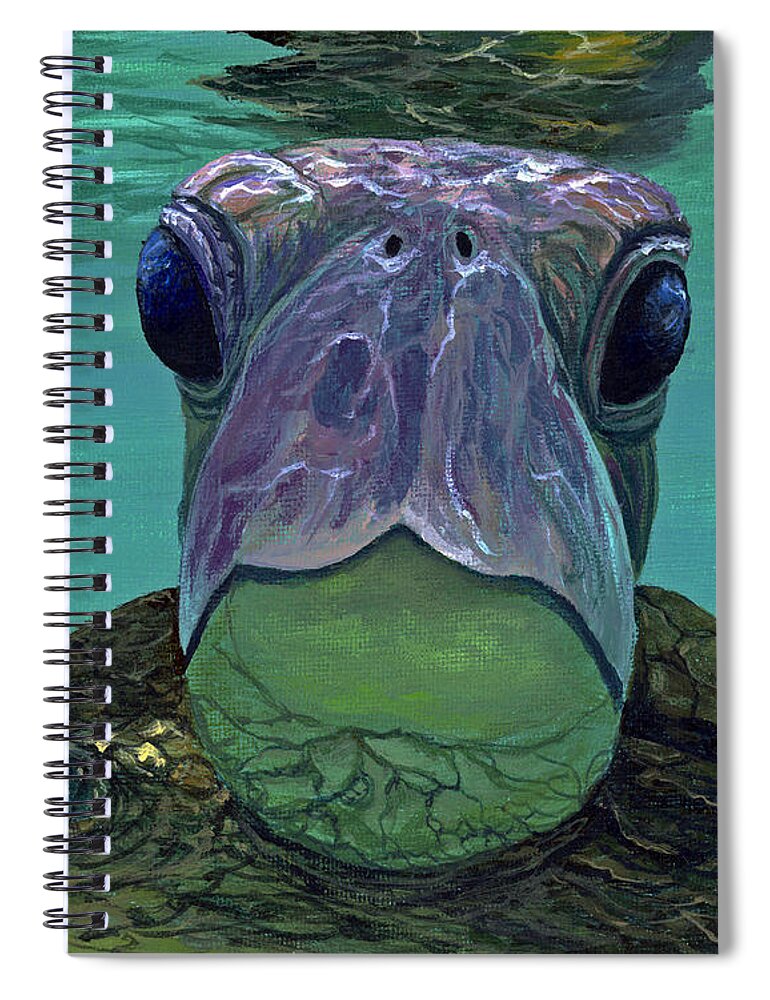 Animal Spiral Notebook featuring the painting Who Me? by Darice Machel McGuire