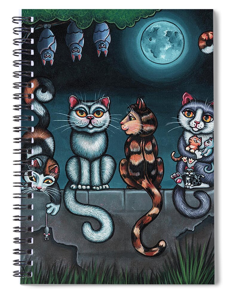 Cats Spiral Notebook featuring the painting Whos Your Daddy Cat Painting by Victoria De Almeida