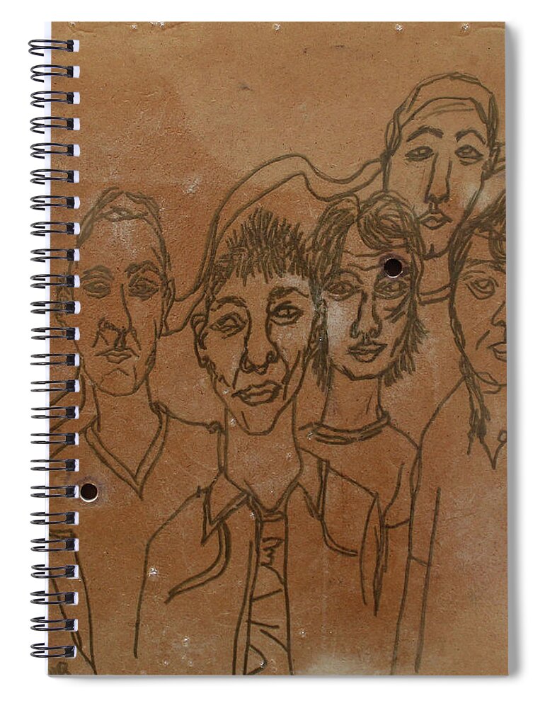 Jesus Spiral Notebook featuring the painting Why Do I Have To Be Famous Radiohead by Gloria Ssali