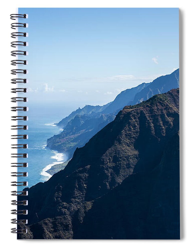 Cliffs Spiral Notebook featuring the photograph Wild Na Pali Coast by Robert Potts