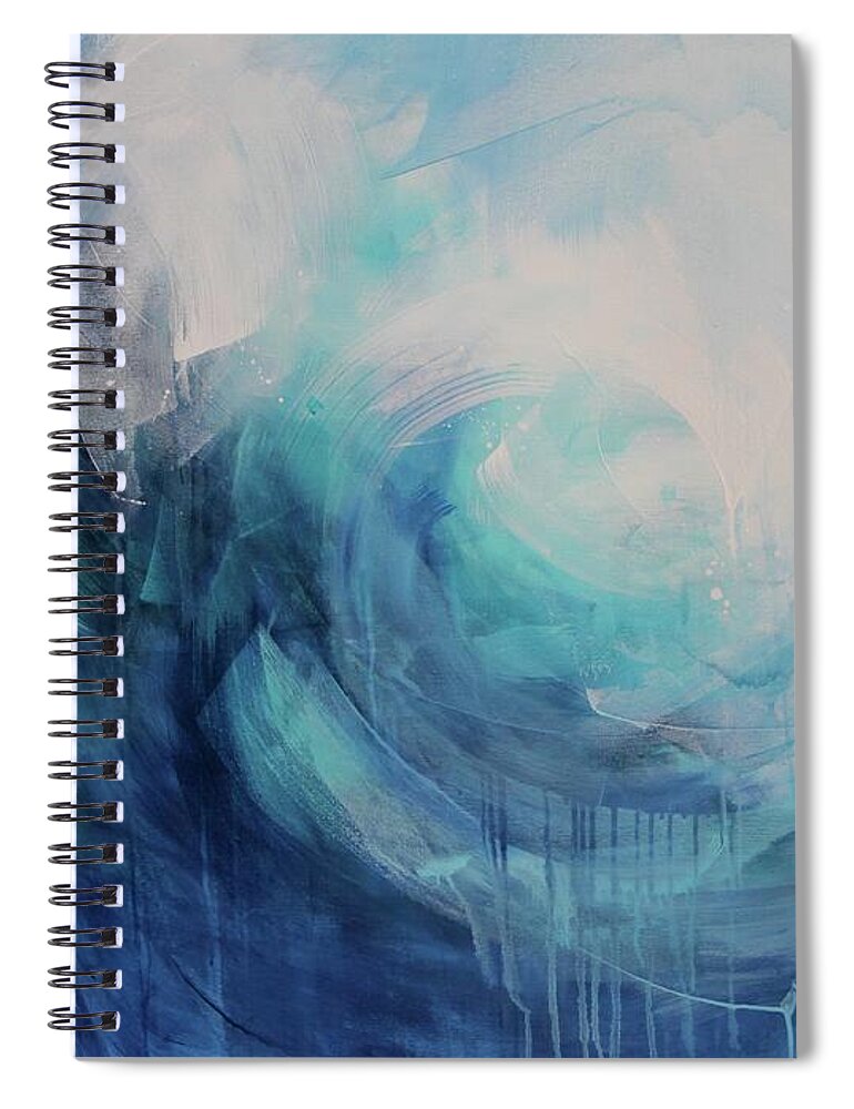 Abstract Spiral Notebook featuring the photograph Wild Ocean by Tracy Male