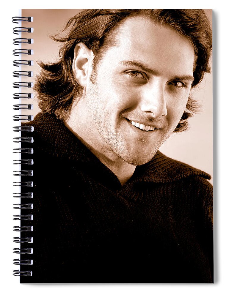 Handsome Spiral Notebook featuring the photograph Wild Smile by Gunther Allen