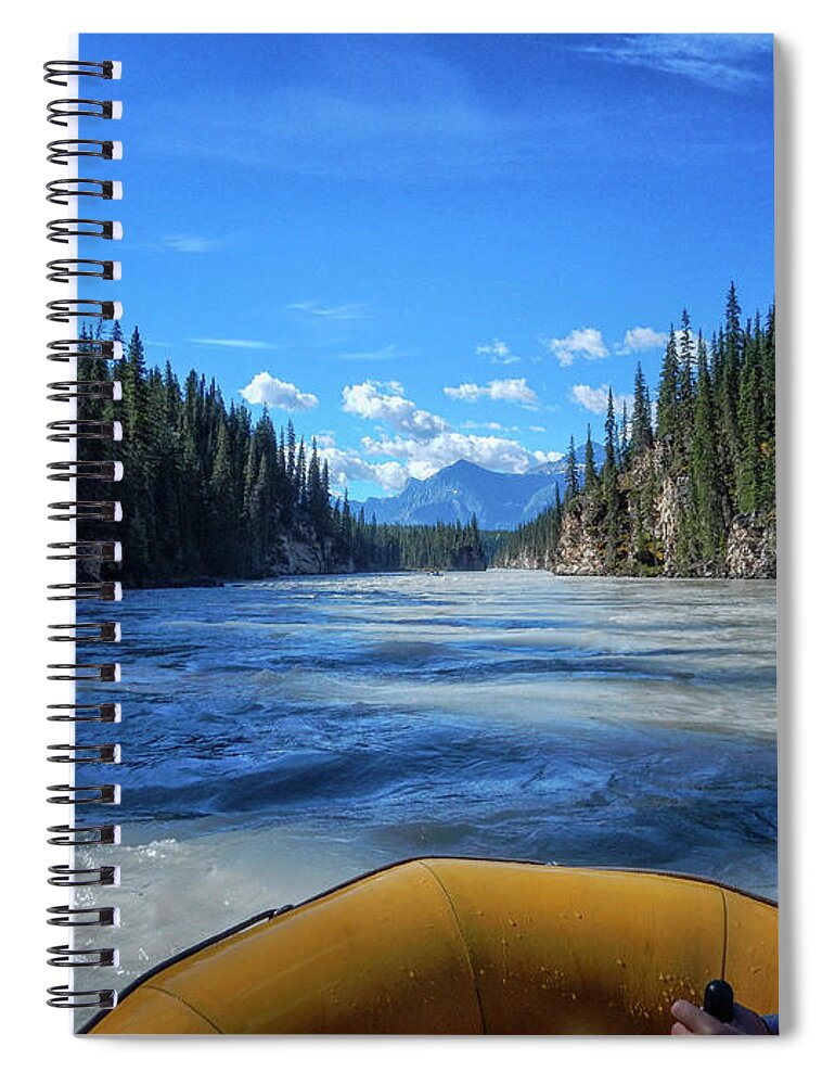 River Spiral Notebook featuring the photograph Wild water rafting by Patricia Hofmeester