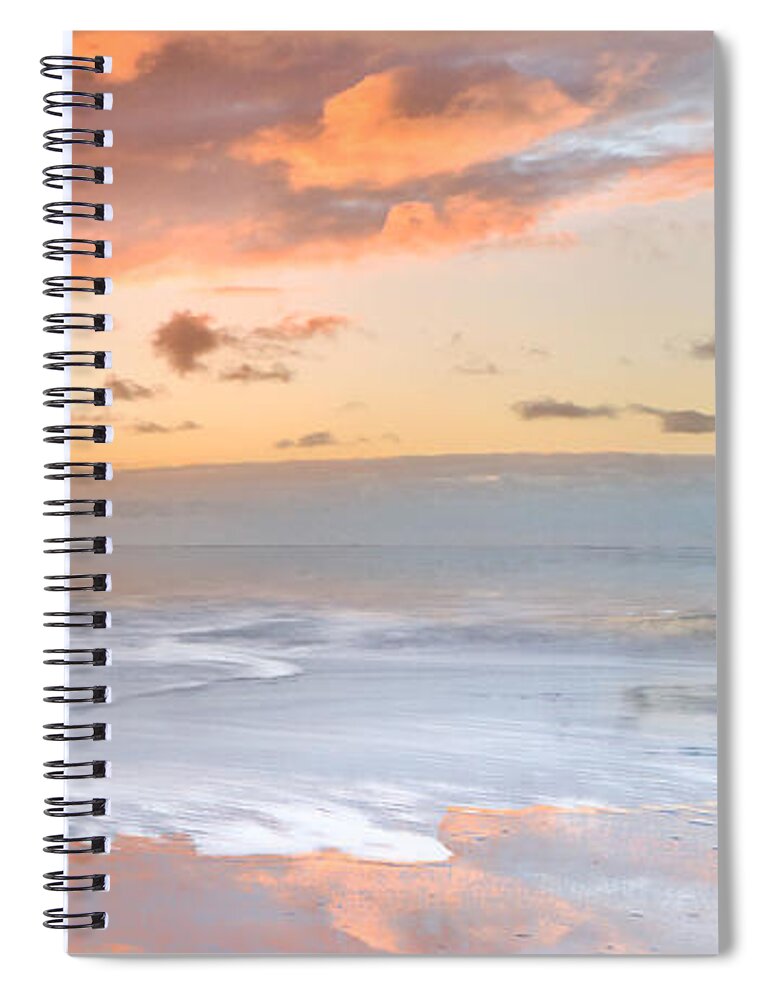 Clouds Spiral Notebook featuring the photograph Wildfire on the Sea by Debra and Dave Vanderlaan
