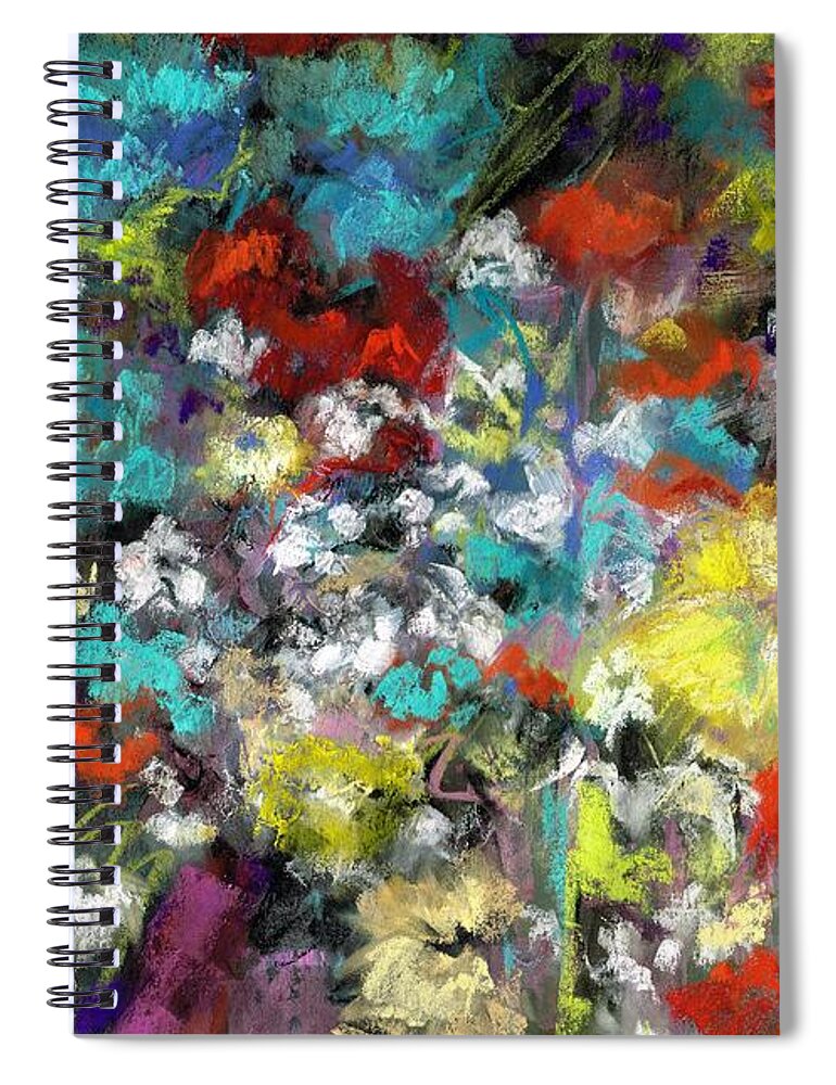 Flowers Spiral Notebook featuring the painting Wildflower Field by Frances Marino