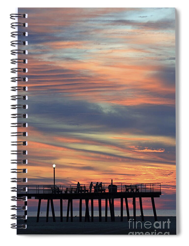 Sunrise Spiral Notebook featuring the photograph Wildwood Crest New Jersey sunrise by John Van Decker