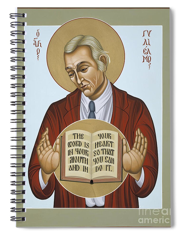 William Stringfellow Spiral Notebook featuring the painting William Stringfellow Keeper of the Word 057 by William Hart McNichols