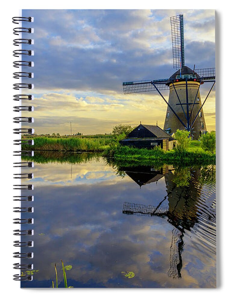 Windmill Spiral Notebook featuring the photograph Windmills by Chad Dutson