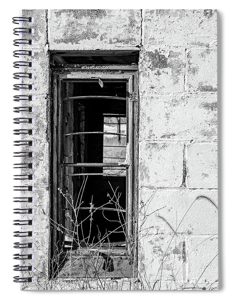 Black And White Spiral Notebook featuring the photograph Through My Windows by Holly Ross