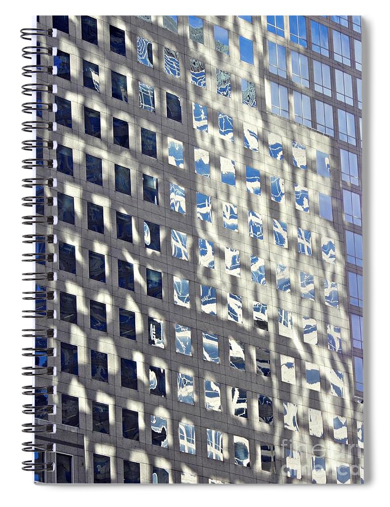 Window Spiral Notebook featuring the photograph Windows of 2 World Financial Center 2 by Sarah Loft
