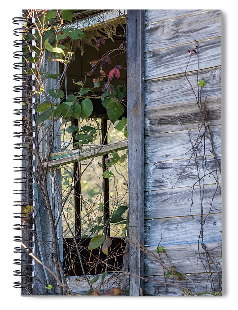 Abandoned Spiral Notebook featuring the photograph Windows to the Past by Holly Ross
