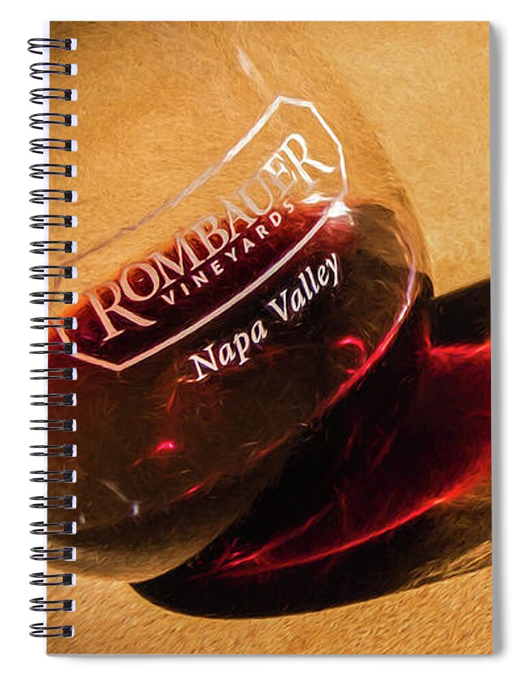 Wine Spiral Notebook featuring the photograph Wine Legs of Napa Valley by David Letts