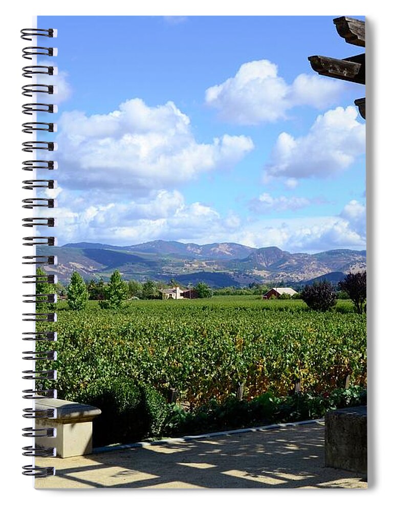 Inglenook Spiral Notebook featuring the photograph Wine please by Corinne Rhode