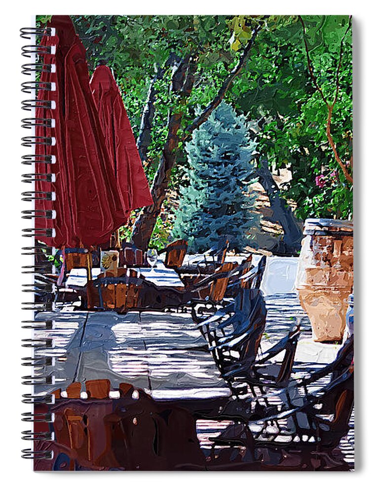 Winery Spiral Notebook featuring the digital art Wine Tasting by Kirt Tisdale