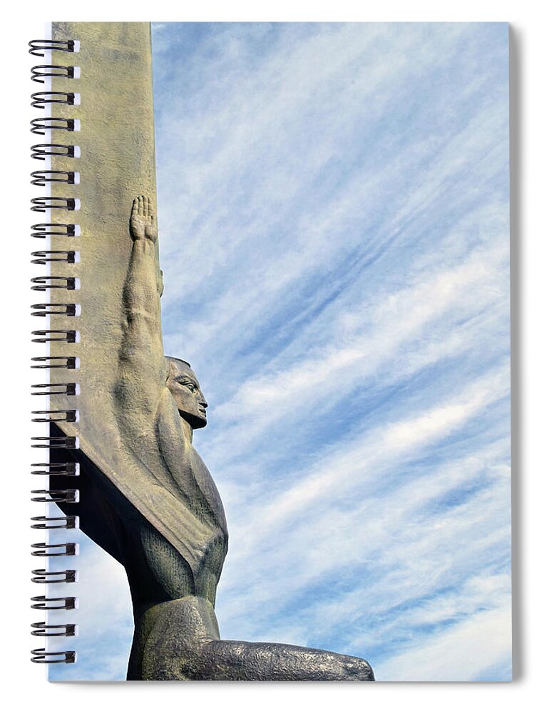 Winged Figure Of The Republic Spiral Notebook featuring the photograph Winged Figure of the Republic No. 1 by Sandy Taylor
