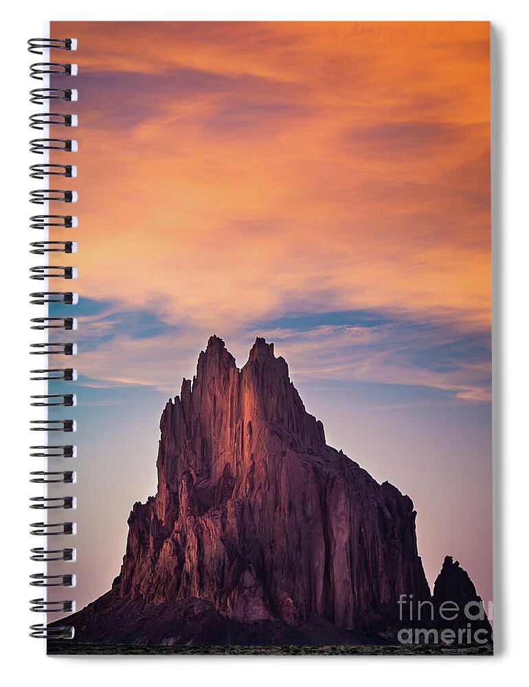 America Spiral Notebook featuring the photograph Winged Rock by Inge Johnsson