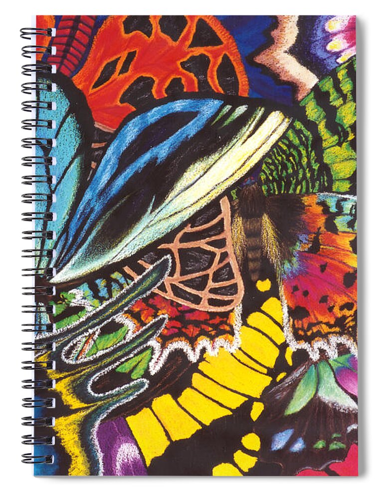 Butterflies Spiral Notebook featuring the painting Wings of Utopia by Lucy Arnold