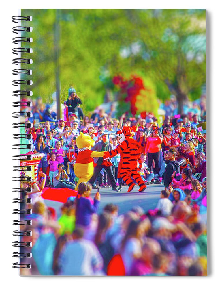 Wdw Spiral Notebook featuring the photograph Winnie the Pooh and Tigger by Mark Andrew Thomas