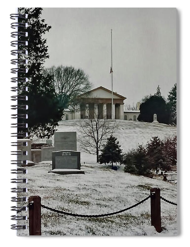 Arlington Spiral Notebook featuring the photograph Winter At Arlington by D Hackett