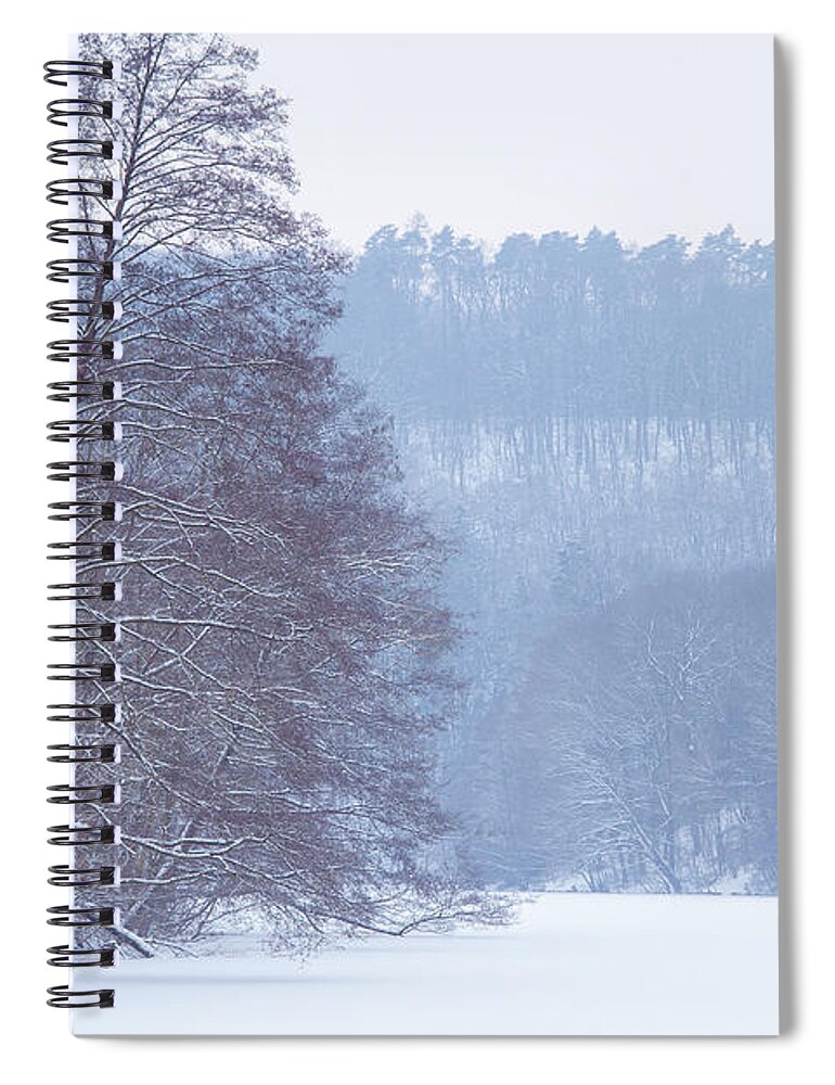 Jenny Rainbow Fine Art Photography Spiral Notebook featuring the photograph Winter Blues by Jenny Rainbow