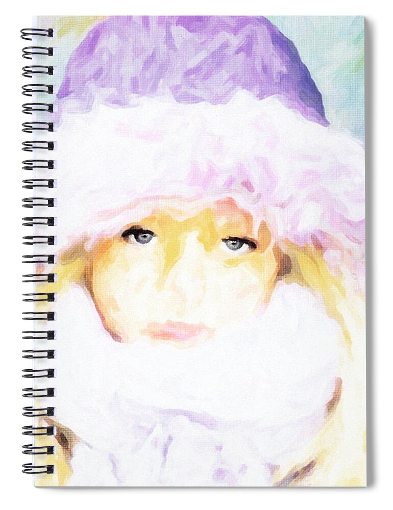 Portrait Spiral Notebook featuring the painting Winter by Chris Armytage