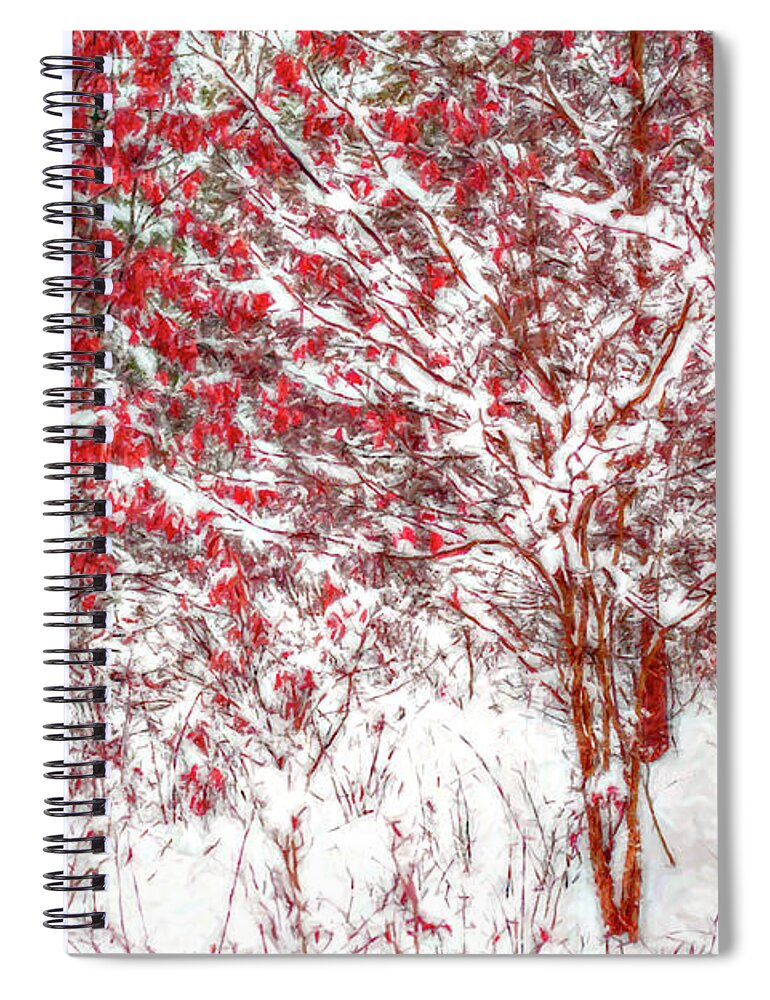 Art Spiral Notebook featuring the digital art Winter Color by Randy Steele