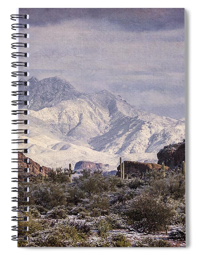 Arizona Spiral Notebook featuring the photograph Winter Done Southwest Style by Saija Lehtonen