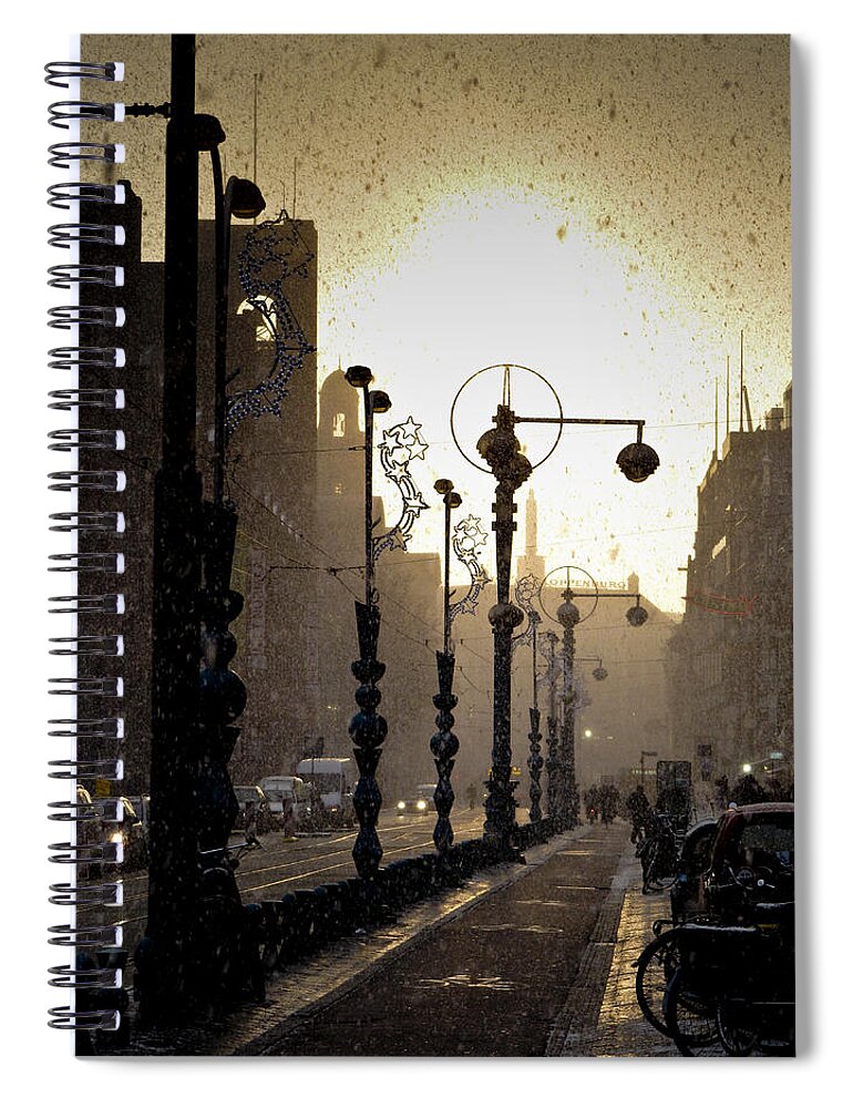 Winter Spiral Notebook featuring the photograph Winter in Amsterdam-2 by Casper Cammeraat