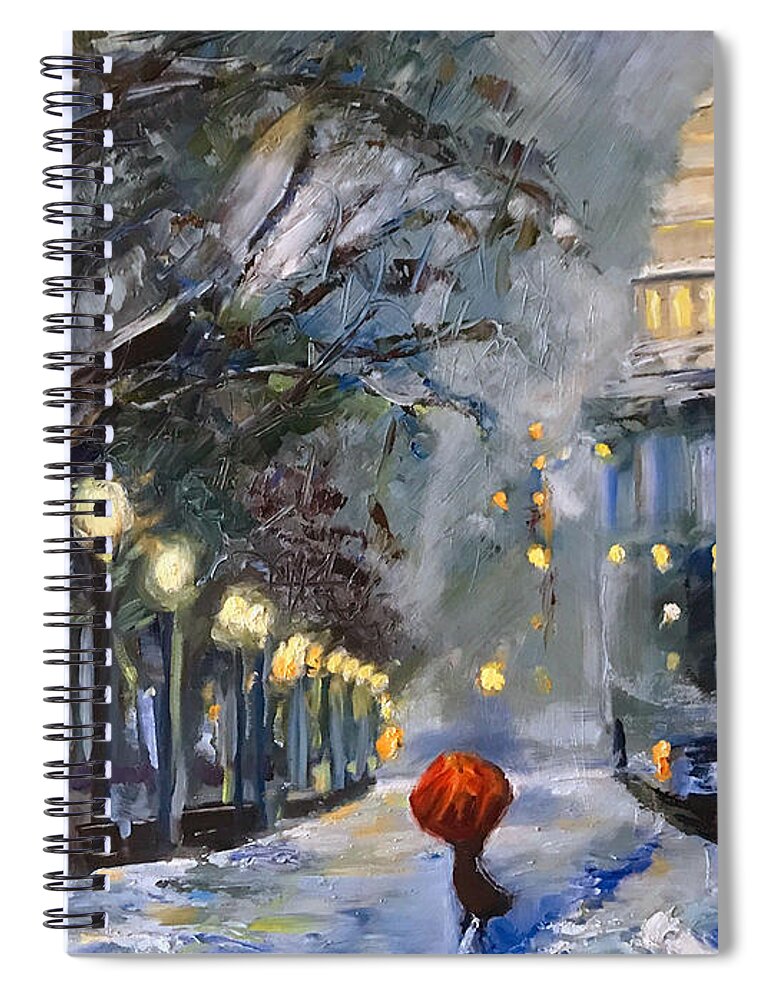 Washington Dc Spiral Notebook featuring the painting WINTER is Coming by Josef Kelly