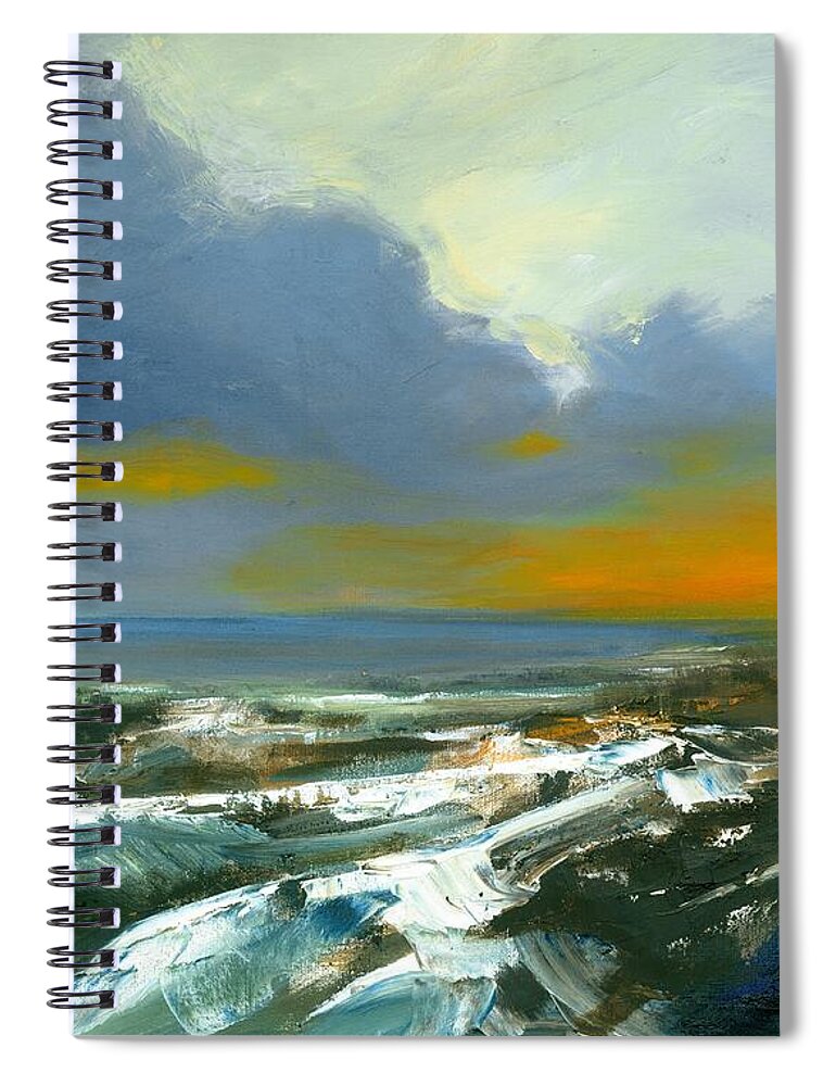 Port Dover Evening Spiral Notebook featuring the painting Winter Lake View by Michael Swanson