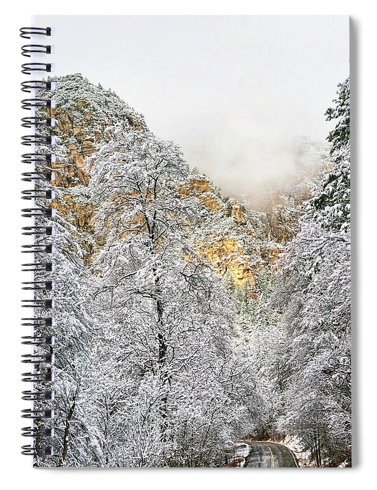 Oak Creek Canyon Spiral Notebook featuring the photograph Winter Magic by Theo O'Connor