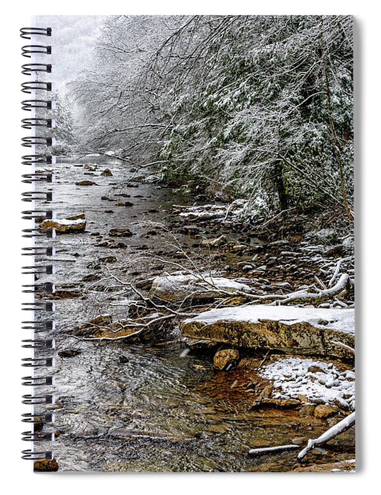 Cranberry River Spiral Notebook featuring the photograph Winter on Cranberry River by Thomas R Fletcher