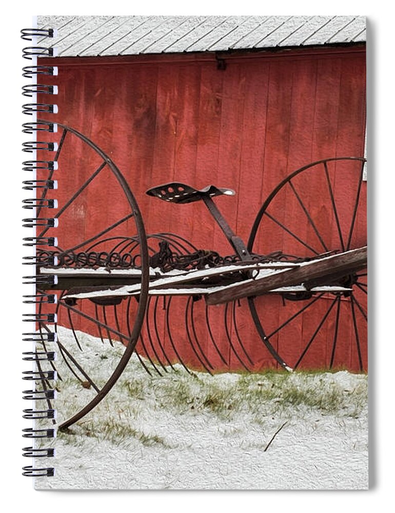 Farm Spiral Notebook featuring the photograph Winter on Farm by David Rucker