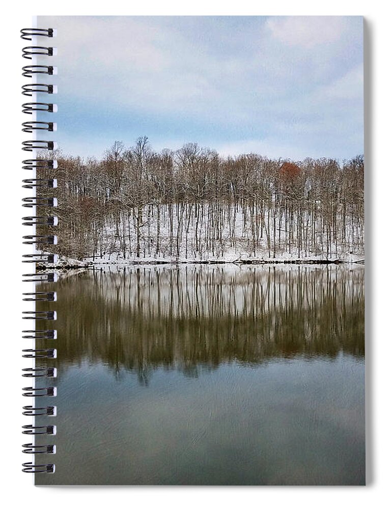 Needwood Spiral Notebook featuring the photograph Winter reflection by Izet Kapetanovic